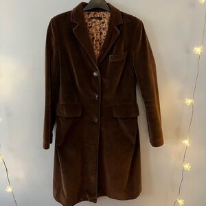 Vintage VictorVictoria Knee Length Brown Jacket